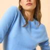 JANICE pull col rond baby blue