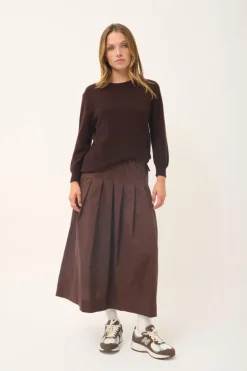 JANICE pull col rond choco