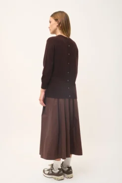 JANICE pull col rond choco