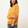 JANICE pull col rond curcuma