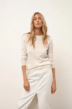 JANICE pull col rond ivoire