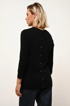 JANICE pull col rond noir