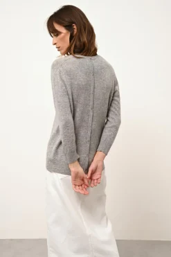 JANICE pull col rond nuage chiné