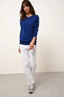 JANICE pull col rond outremer