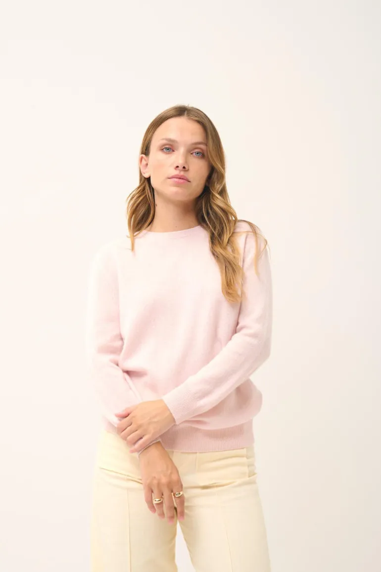 JANICE pull col rond poudre