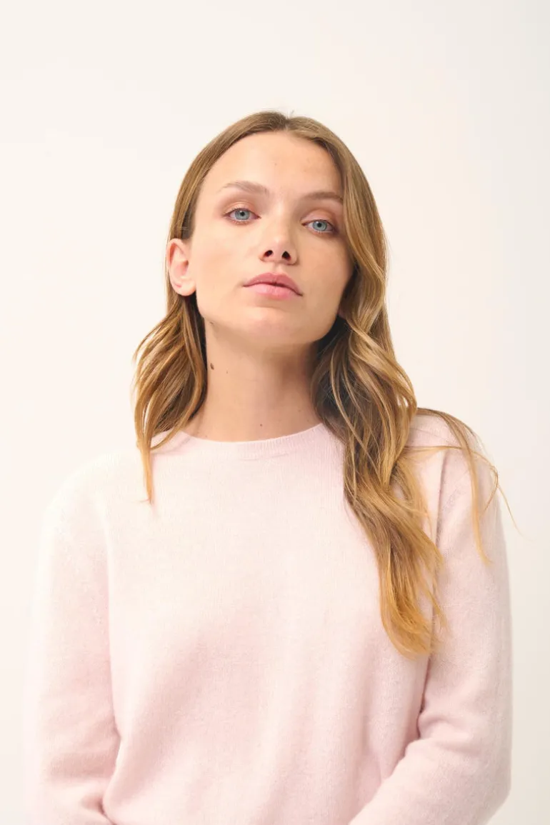JANICE pull col rond poudre