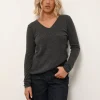 JOAN pull col v anthracite chiné