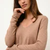 JOAN pull col v camel chiné