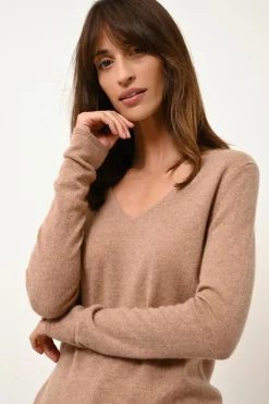 JOAN pull col v camel chiné