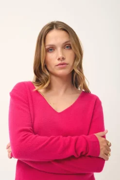 JOAN pull col v fuchsia