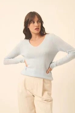 JOAN pull col v givre