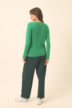 JOAN pull col v menthe