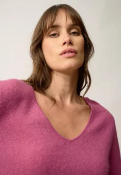 JOAN pull col v orchidée