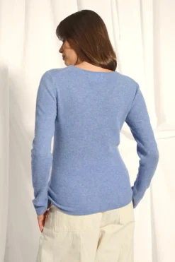 JOAN pull col v sky chiné