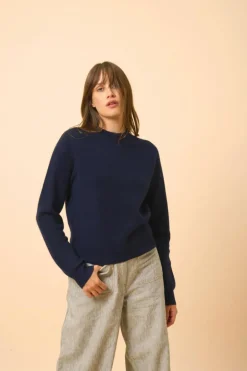 JONA pull col rond navy