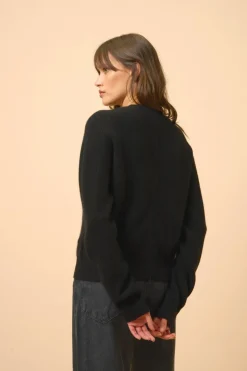 JONA pull col rond noir