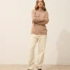 JOSPE pull col rond camel chiné