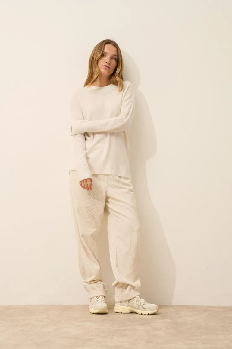 JOSPE pull col rond ivoire