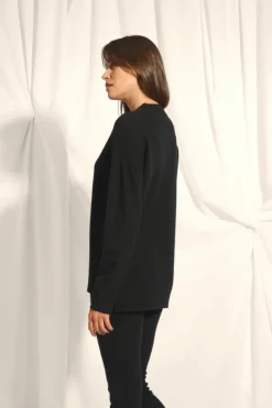JOSPE pull col rond noir
