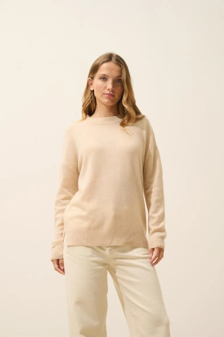 JOSPE pull col rond sable