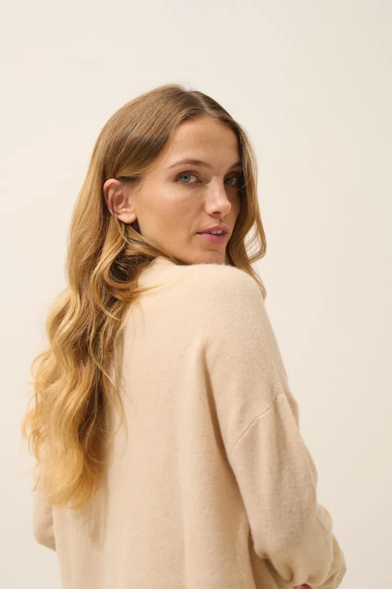 JOSPE pull col rond sable