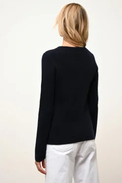JOYCE pull col rond navy