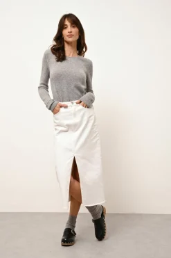 JOYCE pull col rond nuage chiné
