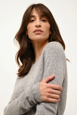 JOYCE pull col rond nuage chiné
