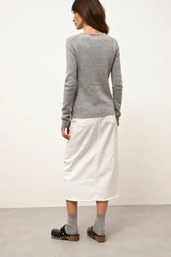 JOYCE pull col rond nuage chiné