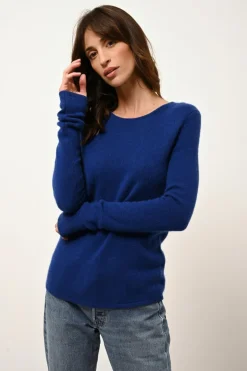 JOYCE pull col rond outremer
