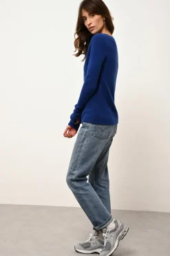 JOYCE pull col rond outremer