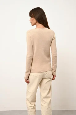 JOYCE pull col rond sable