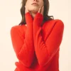 JOYCE pull col rond tomate
