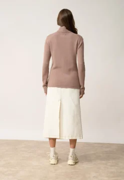 JUNE pull col roulé cuivre