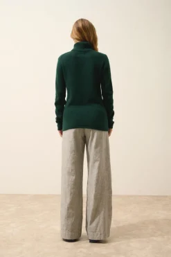 JUNE pull col roulé cyprès