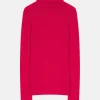 JUNE pull col roulé fuchsia