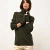JUNE pull col roulé kaki