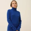 JUNE pull col roulé outremer