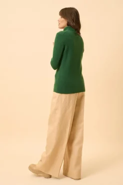 JUNE pull col roulé sapin