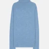 JUNE pull col roulé sky