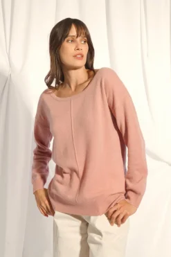 KAREN pull col rond bois de rose
