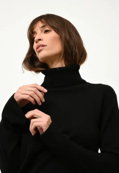 KAREN pull col rond noir
