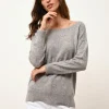 KAREN pull col rond nuage chiné