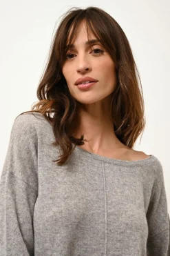 KAREN pull col rond nuage chiné