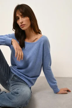 KAREN pull col rond sky