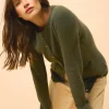 KATHARINE cardigan col rond kaki