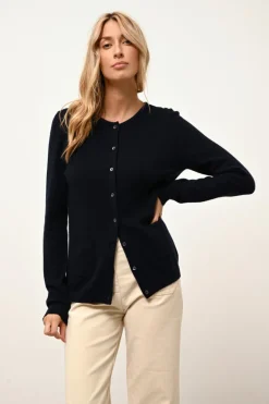 KATHARINE cardigan col rond navy