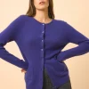 KATHARINE cardigan col rond purple