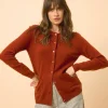 KATHARINE cardigan col rond écureuil