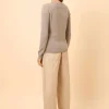 KATHARINE cardigan col rond caribou chiné